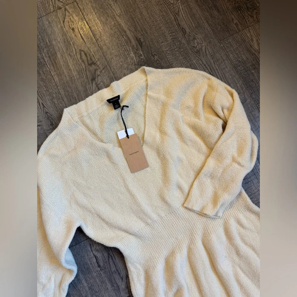 Halogen Nordstrom Cream Sweater Midi Dress - Picture 2 of 6